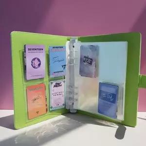 포토 카드 바인더 앨범 콜렉트 덕질 속지 굿즈 다이어리 홀바인 여닫이 20매 수집용 보관함 자석PU 6홀 콜