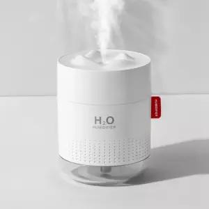 웨이브 미니 무선 무드등 가습기 450ml 침실 사무실 탁상용 심플가 소형 저소음 램프 무지 가정용