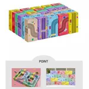 유치원 쌓기 퍼즐 교통놀이 도로그림 종이벽돌 블럭 2종 60p 유아블록