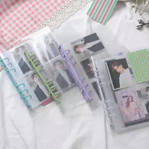 6공 3인치 투명 다이어리 앨범 속지 클리어 포토북 6바인더 카드