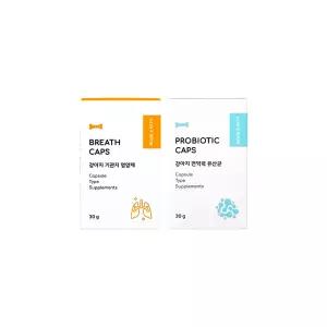 본아페티 브레스캡스 60정 프로바이오틱스 캡스 60캡슐 강아지 기관지 영양제 482900