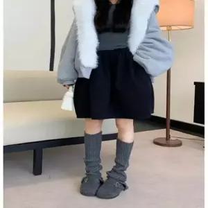 팔콘 치마 스커트 모직 여자 여성용 정장 빅사이즈 미디스커트 슬림핏 A라인 KKE1