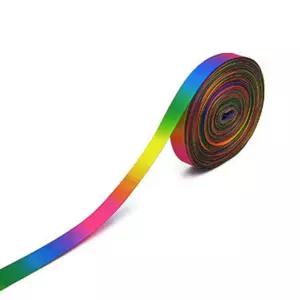 컬러리본포장끈 무지개 단면 19mm선물 선물줄 재료 공예 다용도 포장 꽃자재 노끈