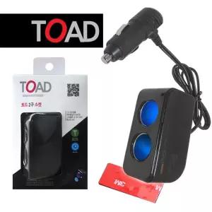 토드213 LED 3M 테이프 2구 차량용 확장 소켓용소켓 자동차 용충전 시거잭 LED2구 멀티