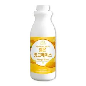 VMB 쉘몬 과일 농축액 베이스 망고 1kg음료 에이드 카페용 음료용 에용