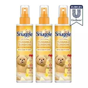 스너글 섬유탈취제 허거블 선샤인 퀵드라이 150ml 3개