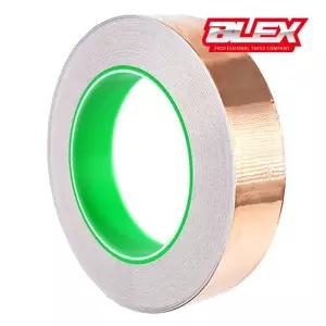 BLEX 블렉스 전도성 동테이프 0.05T x 25mm 30M전기회로 박테이프 전자파차단 금속 구리 황테이프