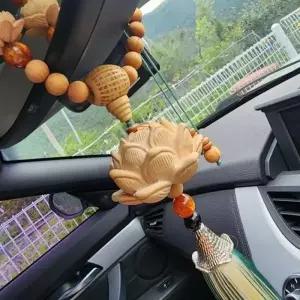 연꽃 종교용품 핸드메이드 선물 차걸이 수술달린 길운 이사