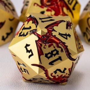 금속 DND 드래곤 주사위 세트 던전 RPG TTRPG D와 선물 케이스가 포함된 다면체 세트