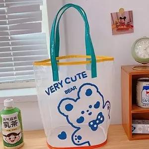 방수 pvc 비치 가방 물놀이 투명 비치 가방 수영장 여름-WFNXJ99