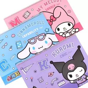 산리오 스케치북(12개)캐릭터 귀여운 키즈 아이 유치원 학생 어린이 스프링 상철 가로