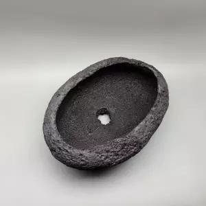 화산석 화분 - 타원 분재 소 22x12x10cm사무실책상분 사무실분 선물용분 형분 실내분 예쁜분 인테리어품 작