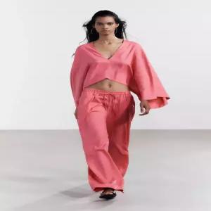     린넨 브이넥 블라우스 와이드 팬츠 5427419 5427771 5427772