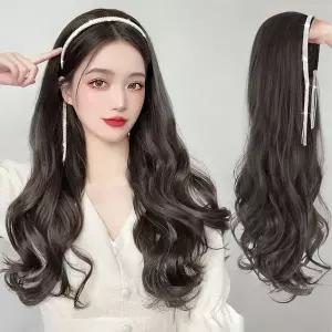 [하프클럽/]여성 헤어밴드 패션가발 부분가발 가발 머리띠 긴머리