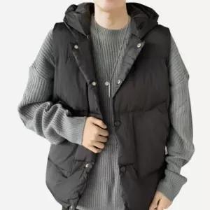 패딩 조끼 오버핏 보온 후드 베스트 경량 간절기겨울조끼 쪼끼 베이직 코디 케주얼