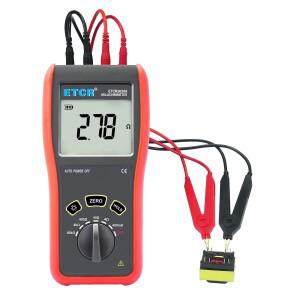 ETCR3630A 휴대용 밀리옴계 DC 저저항 측정기 저항계 0.1m Ω~40.0kΩ 100mA 케이블 와이어 스위치용 4선