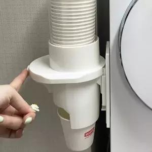 자석부착식 종이컵 디스펜서 보관함 일회용생수 홀더 꽂이탕비실정리 오피스용품 자동 거치대 정수기