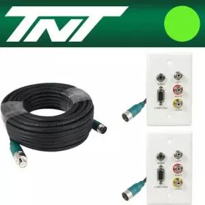 [셀러에이드]강원전자 TNT RGB+스테레오 or 3RCA 월 플레이트 분리형(배관용) 케이블