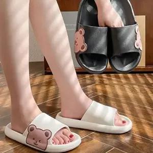 두꺼운 푹신한 거실화 사무실 실내화 남성 여성 슬리퍼-WFNXWQU