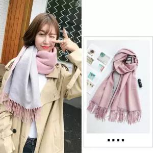 양면 목도리 스카프 스타일 숄스카프 부드러운 넥워머패션 컬러머플러 칼라 단색 캐시미어 울머플러 모직