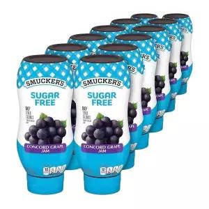 Smuckers 스퀴즈 무설탕 콩코드 포도 잼 467.8g(16.5온스) 병 12개입