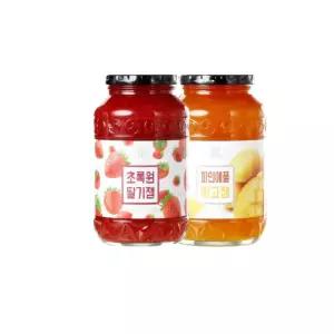 온리진 초록원 딸기잼 1kg 파인애플망고잼 1kg 딸기쨈