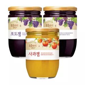 복음자리 사과잼 620g +포도잼 620g 2개 (총 3병)