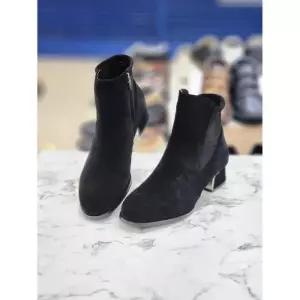 허시파피 세이브존05 여성 정장 심플리스 청키힐 4Cm 앵클 부츠 FN609