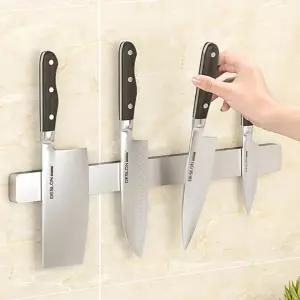 자석 칼 거치대 50cm 무타공 싱크대 스텐 칼보관함 칼걸이 칼꽃이 칼블럭