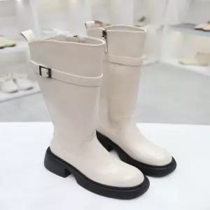 벨트 가보시 통굽 캐주얼 롱부츠 7cm CDSP501065-1