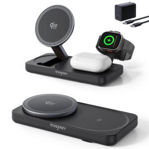 [Apple 25 3-in-1 Apple 공인·MFi·Qi2 W공식]THREEKEY 무선 충전 스테이션iPhone 171615141312·for