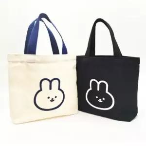토끼 곰 미니 캔버스 토트백 보조 실내화 런치백 가방 실내화가방 신발가방 런치백 보조백