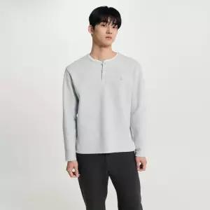[백화점 정품] 빈폴 25SS 헨리넥 긴소매 티셔츠 - 라이트 그레이 (BC6241C562)