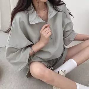 여성 상하의 여름 반팔 반바지 아노락 세트 오버핏 (HSJ-WE93C40)