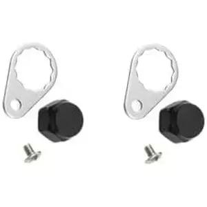 2Pcs 실버 M7 낚시 릴 나사 너트 캡 금속 손잡이 크랭크 및 왼쪽 오른쪽 접시 DIY 액세서리 사냥 잠금판