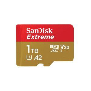 1TB 익스트림 마이크로SDXC UHS-I 메모리 카드(어댑터 포함) - C10 U3 V30 4K 5K A2 마이크로 SD 카드- SDSQXAV-1T00-GN6MA