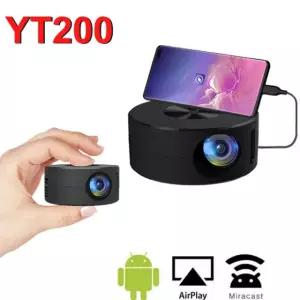 빔프로젝터 YT200 스마트 고화질 미니 무선 휴대용 소형 프로젝션 휴대폰 1080P yt200