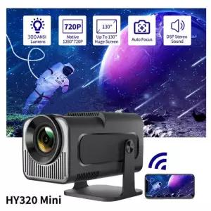 빔프로젝터 살랑에 HY320 미니 WIFI 300ANSI HD LED 스마트 14 영화 HY320Mini EU 콘센트