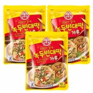오뚜기 녹두빈대떡가루 500g 3개
