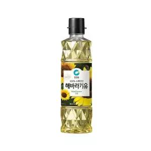 청정원 식용오일 스페인산 청정원 해바라기유(무색) 발연점 튀김요리 900ml