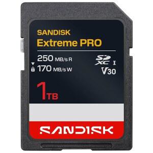 SANDISK 1TB 익스트림 프로 SD UHSII V90 메모리 카드 - 최대 310MB/S 읽기 속도 305MB/S 쓰기 8K IP68 방수 및 방진 SDSDXDE1T00GN4IN