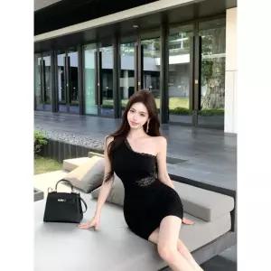 원피스 치마 여사친 여름 패드 러블리한 트임 펜슬 허리 레이스 인기2