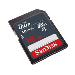 샌디스크 울트라 16GB SDHC 메모리 플래시 카드 UHSI 클래스 10 읽기 속도 최대 48MB/S 320X SDSDUNB016GGN3IN 도매 로트