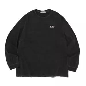 카고브로스 포 우먼 피그먼트 로고 오버핏 롱 슬리브 (차콜) - black CBW26SS0701 152030