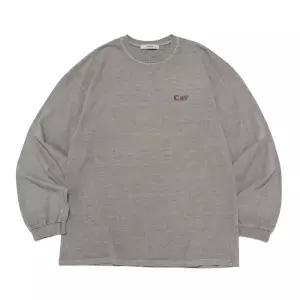 카고브로스 포 우먼 피그먼트 로고 오버핏 롱 슬리브 (그레이) - black CBW26SS0702 152028