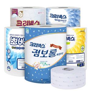 크리넥스 업소용 대용량 점보롤 화장지 모음전 에어셀 프리미엄 천연펄프 휴지 티슈