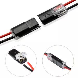 무탈피 2선 전선 커넥터 1P/ 퀵커넥터 전원 케이블 와이어 단자 터미널 자동차 LED바 차량 전기 배선