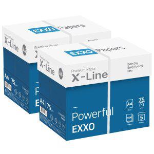 [엑소] 엑스라인 A4 복사용지(A4용지) 75g 2500매 2BOX(5000매)