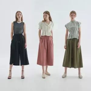 [1+1+1] 큐롯 와이드 8부 팬츠 여성3종(PSSW)