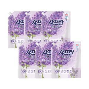 [샤프란] 샤프란 섬유유연제 릴렉싱아로마 리필 2.1L x 6개